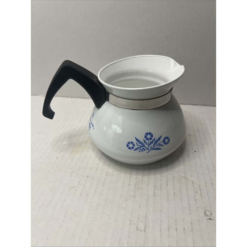 Vintage Corning Ware Blue Cornflower Coffee Tea Pot Kettle 3 cup NO LID